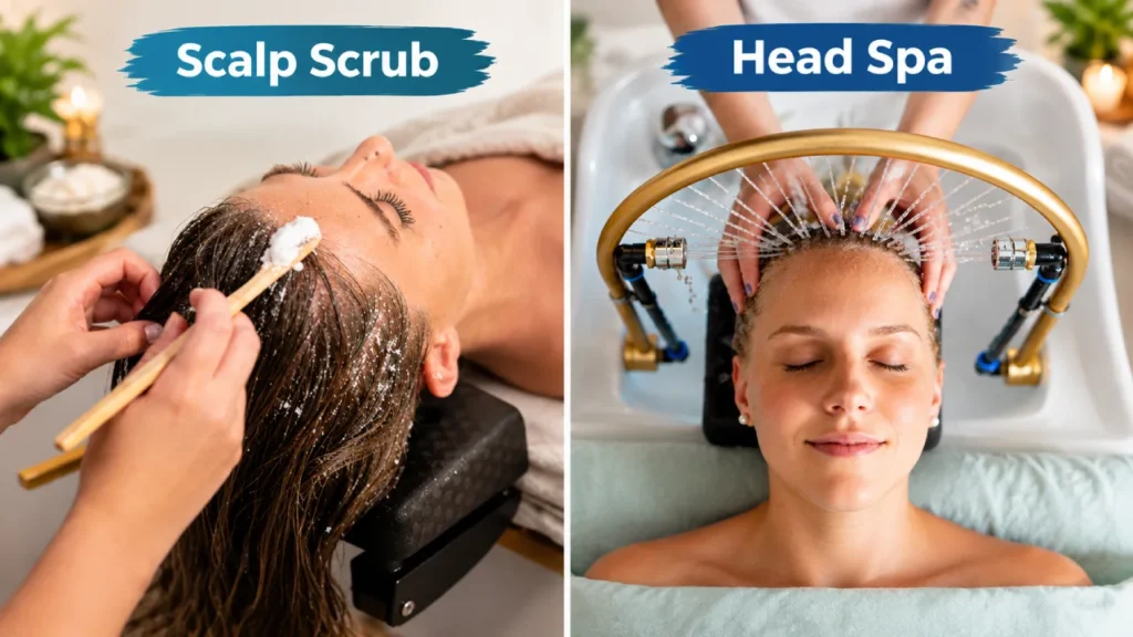 Scalp Scrub Vs Head Spa: What'S The Difference? 2 Scalp Scrub Vs Head Spa