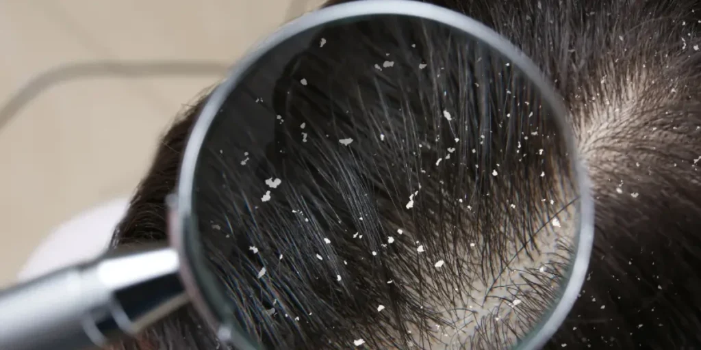 How Head Spa Can Relieve Scalp Itchiness? 1 A Close-Up Shot Through A Magnifying Glass Reveals