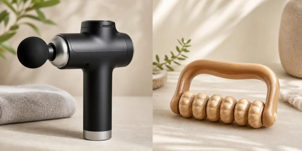 How To Use A Massage Gun For Lymphatic Drainage 4 Massage-Gun-Vs-Roller