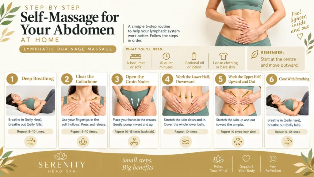Step-By-Step Self-Massage For Your Abdomen At Home