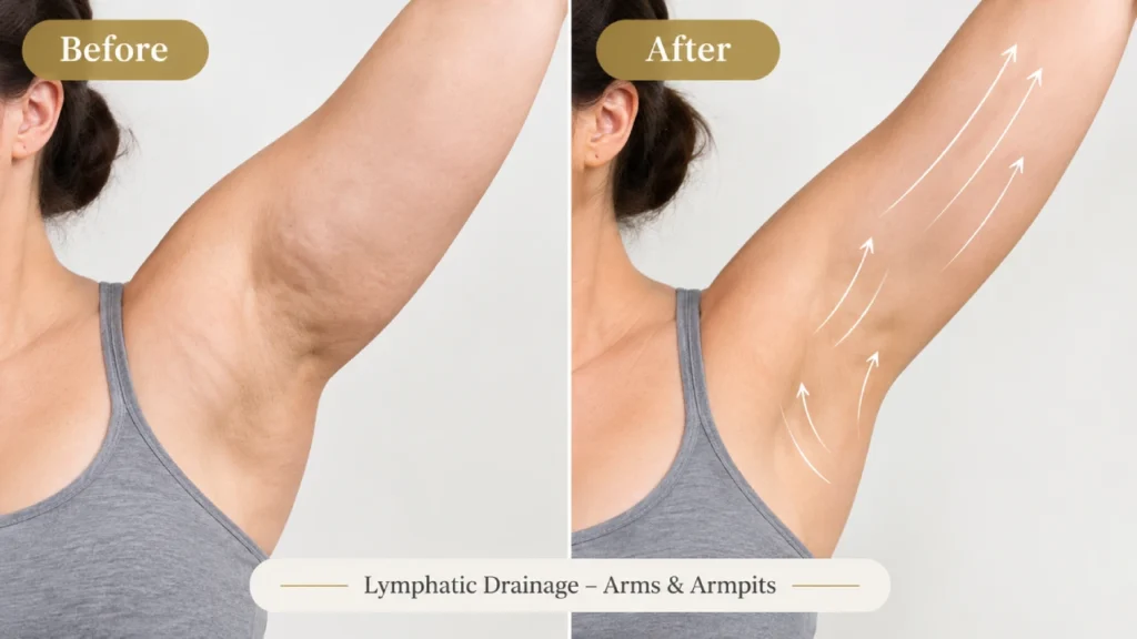 Lymphatic Drainage Massage Before And After 5 Arms And Armpits Before And After Lymphatic Drainage