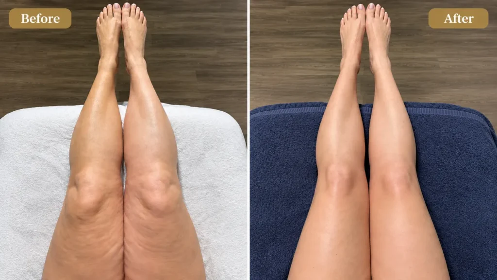 Lymphatic Drainage Massage Before And After 2 Lymphatic Drainage Legs Before After