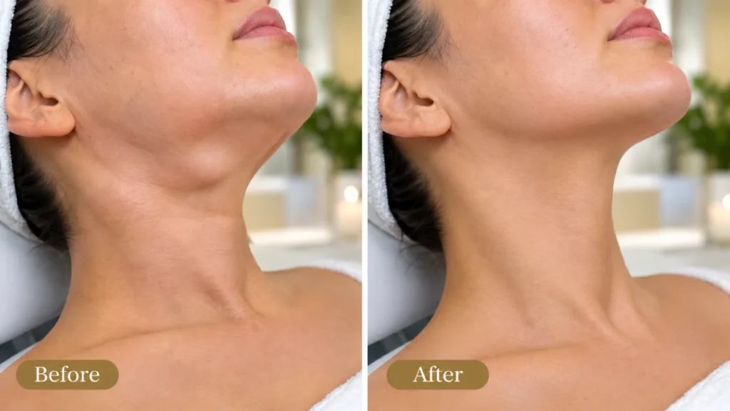 Lymphatic Drainage Massage Before And After 7 Drainage Of Congested Lymph Nodes In The Jaw And Neck Area After A Lymphatic Massage