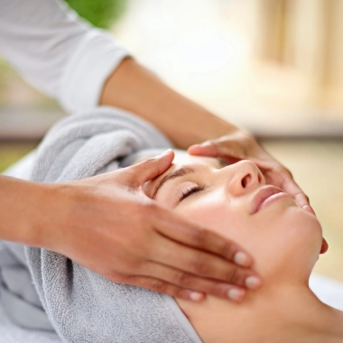 A Young Woman Enjyoing A Massage At The Day Spa 1