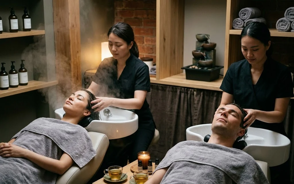 Scalp Scrub Vs Head Spa: What'S The Difference? 1 Head Spa Couple