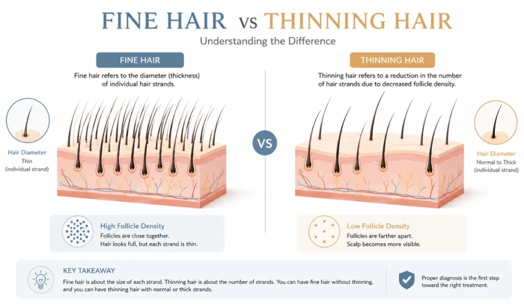 Why Is My Hair Thinning? A Complete Guide To Causes, Self-Checks, And What Actually Helps 1 Why Is My Hair Thinning?